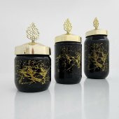Aden Siyah Gold Kavanoz Takımı - 2