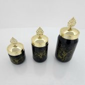 Aden Siyah Gold Kavanoz Takımı - 4
