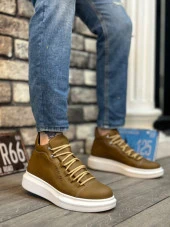 BA0312 Bağcıklı Vizon Yüksek Taban Erkek Tarz Spor Bot thumbnail 1