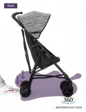 Moony Baby MB108 Stork Baston Bebek Arabası Puset Bordo - 8