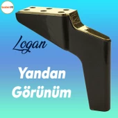 Logan 6'lı Set Mobilya Tv Ünitesi Konsol Koltuk Kanepe Destek Ayağı 19 Cm Siyah Altın Ayakları M8 thumbnail 4