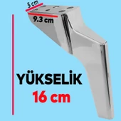Logan 6'lı Set Mobilya Tv Ünitesi Çekyat Koltuk Kanepe Destek Ayağı 16 Cm Krom Ayakları M8 Civatalı - 2