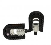 BRIVIGA PEDAL HF-881 KATLANIR ALÜMİNYUMPLASTİK BARREL SİYAH 112x70mm 426gpr - 1