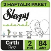 Sleepy Natural 2 Numara Mini 84'lü Bebek Bezi - 1