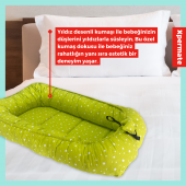 XPERMATE Babynest, Yenidoğan Bebek Yuvası, Anne Baba Yanı Yatağı - Taşınabilir Bebek Yatağı Yeşil - 5