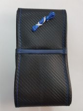 DİREKSİYON KILIFI MAVİ SİYAH YÜZÜKLÜ CARBON - 1