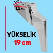 Logan 6'lı Set Mobilya Tv Ünitesi Konsol Koltuk Kanepe Destek Ayağı 19 Cm Krom Ayakları M8 Civatalı thumbnail 2
