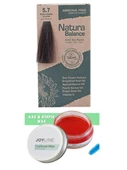 Natura Balance Saç Boyası 5.7 Buzul Kahve+Joy line Kaş Şekillendirici Ve Sabitleyici Wax 50ml - 1