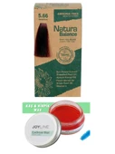 Natura Balance Saç Boyası 5.66 Şarap Kızılı+Joy line Kaş Şekillendirici Ve Sabitleyici Wax 50ml - 1