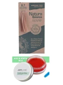 Natura Balance Saç Boyası 8.7 Altın Karamel+Joy line Kaş Şekillendirici Ve Sabitleyici Wax 50ml - 1