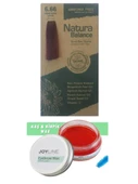 Natura Balance Saç Boyası 6.66 Vişne Kızılı+Joy line Kaş Şekillendirici Ve Sabitleyici Wax 50ml - 1