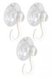 Askılı Vantuz Öpücük 3 Cm 3 Adet Kancalı Cam Vantuzu Öpücük Cam Askısı Pvc Vantuz Mutfak Banyo Pencere ve Kapı Camı Vantuzu - 1