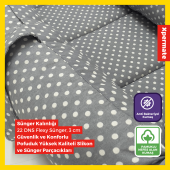 XPERMATE PORTBEBE ANA KUCAĞI,PUSET BEBEK TAŞIMA ÇANTASI KUNDAĞI 50X70 CM PUANTİYELİ GRİ - 5