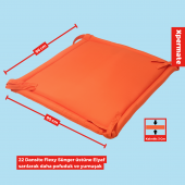 XPERMATE Bebek Oyun Matı, Oyun Halısı, Su İticili Kumaş, Süngerli, Kir Tutmaz 90x96x3 cm Turuncu - 1