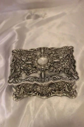 Mücevher Kutusu Metal El İşi Hand Made - 8