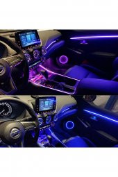 Araç İçi Atmosfer Ambiyans Led Neon RGB App Kontrollü 18 Parça - 8