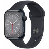 APPLE Watch Series 8 GPS 41 mm MNP53TU/A Gece Yarısı Alüminyum Kasa ve Gece Yarısı Spor Kordon - 1