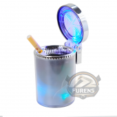 Araç Içi Küllük Led Işıklı 7 renkli Rgb Lüx Tip Kapaklı Araba Küllüğü - 7