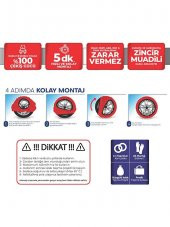 Kar Çorabı X-Large Ebat Yeni Nesil Kolay Montaj Zincir Muadili - 3
