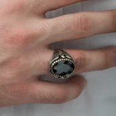 Gümüş Kesme Taşlı Kartal Figürlü Erkek Yüzük  SL3595 thumbnail 10