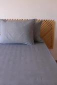 MOOSH Çift Kişilik Lastikli Çarşaf Takımı  | 30 cm yükseklik | Düz Renk | Pamuklu - 4