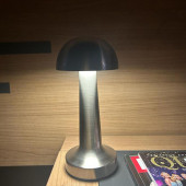 Dekoratif Şarjlı Led Masa Lambası Gümüş FL-8082 - 2