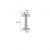 Dekoratif Şarjlı Led Masa Lambası Gümüş FL-8082 - 3