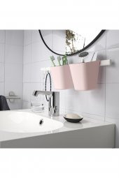 Renk Seçenekli Kutu, Açık Pembe Renk Askılı Kaşıklık 12x11 cm Çok Amaçlı Düzenleyici thumbnail 4