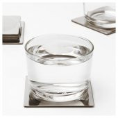 Bardak Altlığı 6 Lı MeridyenDukkan  8x8 cm Paslanmaz Çelik Kare thumbnail 1