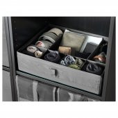 Çekmece İçi Bölmeli Kutu, Koyu Gri Renk MeridyenDukkan 44x34x11 cm Takı-Kemer-Aksesuar Düzenleyici Organizer - 2