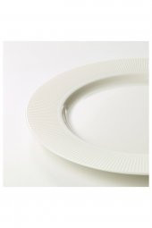6 Parça Servis Tabağı MeridyenDukkan 28 Cm Beyaz Renk Modern Klasik Tabak Yemek-Sunum Feldispat Porselen - 5
