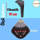 Lotus 6'lı Set Mobilya Tv Ünitesi Konsol Koltuk Kanepe Destek Ayağı 19 Cm Siyah Ayakları M8 thumbnail 2