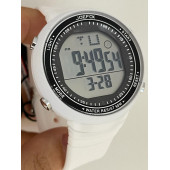 Joefox Digital Silikon Kayışlı Su Geçirmez Unisex Kol Saati Beyaz - 1