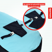 XPERMATE Yeni Doğan Bebek Yatağı,Fasulye Yatak ,Fermuarlı Bebek Koltuğu, Yıkanabilir Kılıf  Mavi - 4