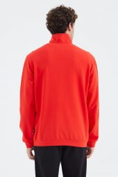 TOMMY LIFE Fiesta Dik Yaka Yarım Fermuarlı Cep Detaylı Erkek Sweatshirt - 88278 T14ER-88278 - 4