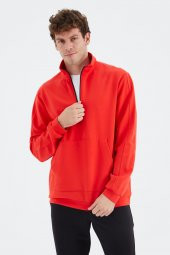 TOMMY LIFE Fiesta Dik Yaka Yarım Fermuarlı Cep Detaylı Erkek Sweatshirt - 88278 T14ER-88278 - 6