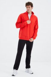 TOMMY LIFE Fiesta Dik Yaka Yarım Fermuarlı Cep Detaylı Erkek Sweatshirt - 88278 T14ER-88278 - 8