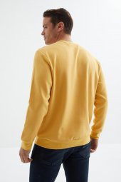 TOMMY LIFE Hardal Erkek Basic O Yaka Rahat Form Sweatshirt - 88053 T09ER-88053 - 8