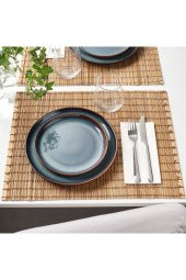 4 Adet Tatlı Tabağı Seti MeridyenDukkan Mavi Renk 20 cm 4 adet Gladelig Göz Alıcı Modern - 4