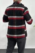 Erkek Kalın Slim Fit Yün Gömlek Siyah Edw003 - 3