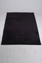Bonny Home Elite Siyah 100x200 cm Köşeli Peluş Banyo Halısı Kaymaz Büyük Ebat Pofuduk Banyo Paspası - 3