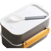 Vagonlife Bento 1600ML Lunchbox Yeni Koleksiyon 2 Katlı 4 Bölmeli Çelik Sefer Tası Yemek Kutusu - 3