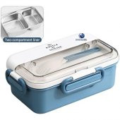 Vagonlife Taşınabilir 304 Paslanmazçelik Çocuklar Öğrenci ve Ofis Için Sızdırmaz Yemek Kutusu Sefer Tası 900ML - 1