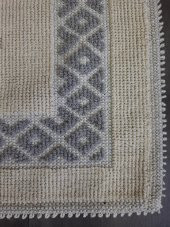 Soffy Doğal Pamuklu Gri & Krem Ayak Paspası Ayak Havlusu 50x70 cm Banyo Paspası - 2