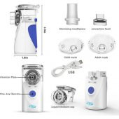 Rina Ultrasonic Taşınabilir Mesh Hava Makinesi Sessiz Nebülizatör - 5