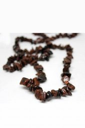 Kahverengi Obsidyen Kırık Doğal Taş Dizisi thumbnail 1