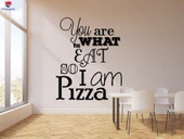 Oturma Odası, Ofis, Dükkan Duvar Sticker Komik Alıntı Sözler Pizza Yemek Pizzeria Mutfak Dekor Çıkartmaları thumbnail 1