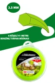 Germany Style 6 Köşe 3.5 mm 41 Metre Tırpan Misinası Sağlam Dayanıklı Misina İbeltech - 2