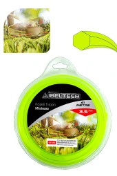 Germany Style 3 ADET 6 Köşe 3.5 mm 41 Metre Tırpan Misinası Sağlam Dayanıklı Misina İbeltech - 3