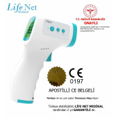 Life Net Medikal Temassız Ateş Ölçer Kızıl Ötesi Vücut Ve Alından Termometre JA-11C - 2